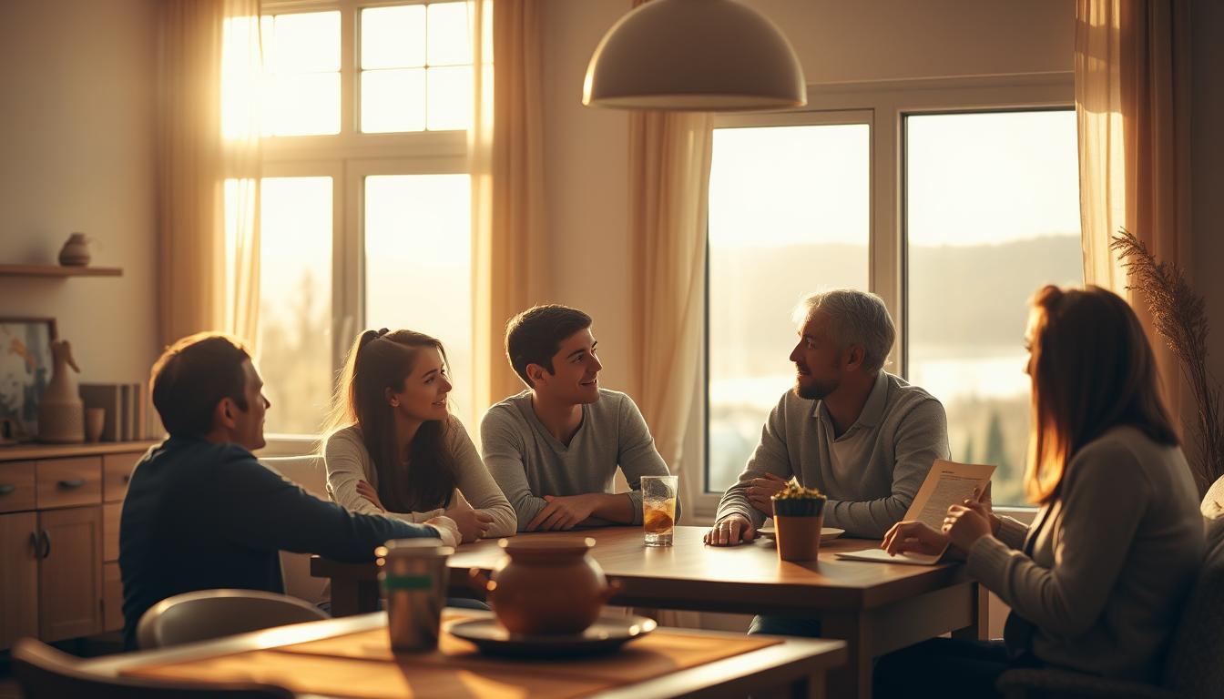 harmonia e compreensão em casa